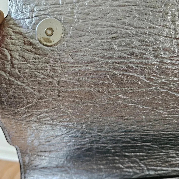 Alkeme Atelier Fire Flap Crossbody Handbag Silver Pineapple Leather Bag. - Picture 14 of 16